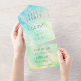 Chá de fraldas PERSONALIZADO de Abstrato de Pastel