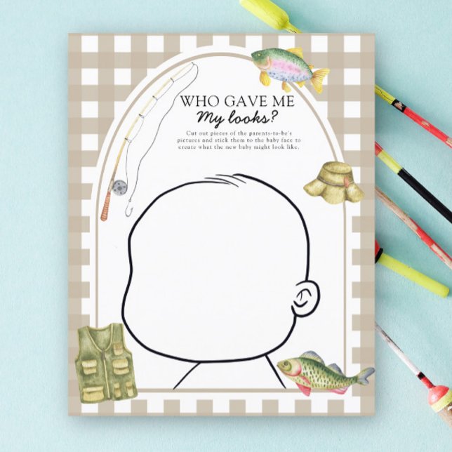 Chá de fraldas Pescador - Quem me deu meu jogo de  (Criador carregado)