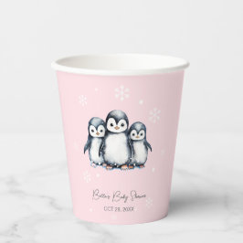 Chá de fraldas Pinguim Floco de Neve Inverno