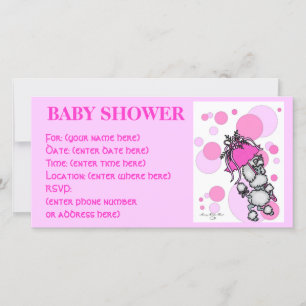 Chá de fraldas Pink a Dot Poodle