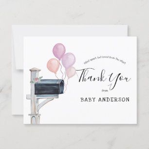 Chá de fraldas por e-mail - Balões rosa Obrigado