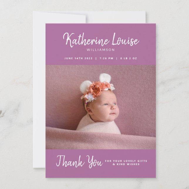 CHÁ DE FRALDAS | Presente De Bebê Obrigado Convite (Frente)