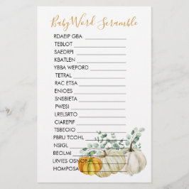 Chá de fraldas Pumpkin Greenery