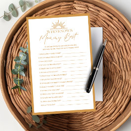 Chá de fraldas Que Conhece O Melhor Jogo Da Mamãe