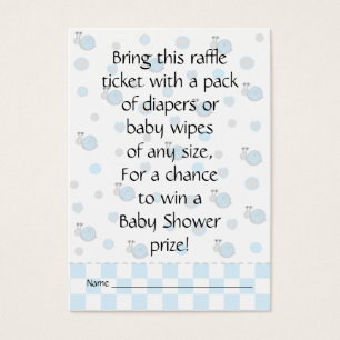 Chá de fraldas Raffle Ticket/Snips e Snails