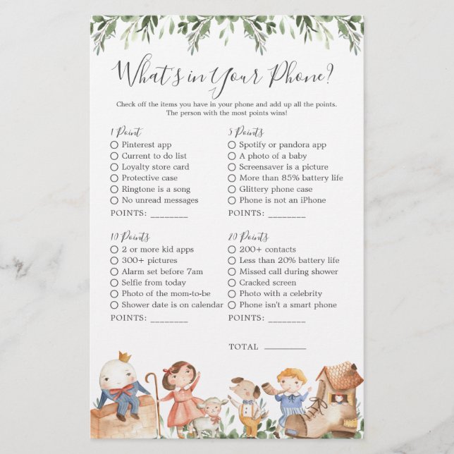 Chá de fraldas Rhymes Enfermeiro O que há no seu t (Frente)