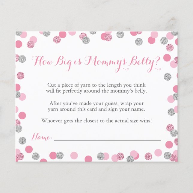 Chá de fraldas rosa como grande é o jogo da Mamãe (Frente)