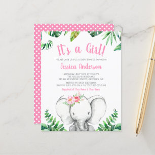 Chá de fraldas Rosa De Elefante De Selva De Orçame