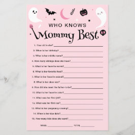 Chá de fraldas Rosa De Halloween Que Conhece O Jog