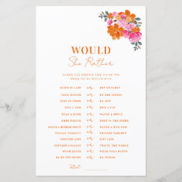 Chá de fraldas Rosa Laranja Ela Preferencialmente 