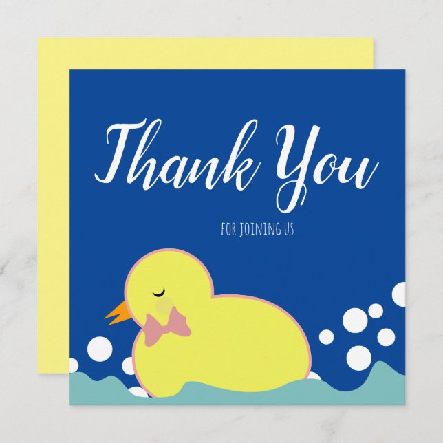 Chá de fraldas Rosa Moderno - Patos de Borracha -  (Frente/Verso)