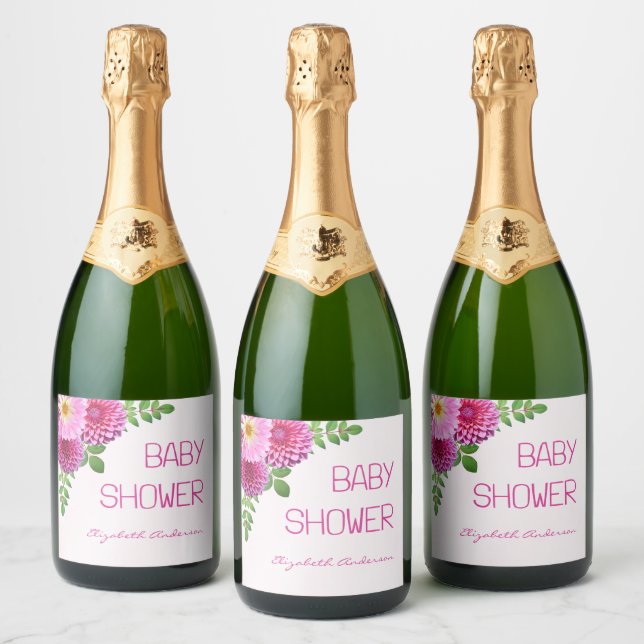 Chá de fraldas Rosa Puro Dahlia Girl (Garrafas)