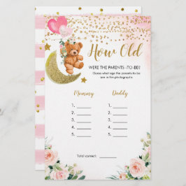 Chá de fraldas Rosa Quantos Anos Tinham Os Pais