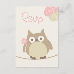 Chá de fraldas Rsvp De Coruja Whimsical