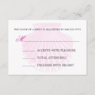 Chá de fraldas RSVP Vintage Scallop Shell Rosa