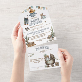 Chá de fraldas Rustic Boho Wild West Boy