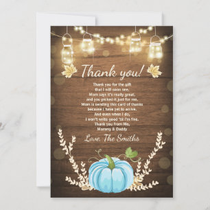 Chá de fraldas rústico da queda dos cartões de