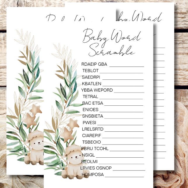 Chá de fraldas Scramble (Criador carregado)