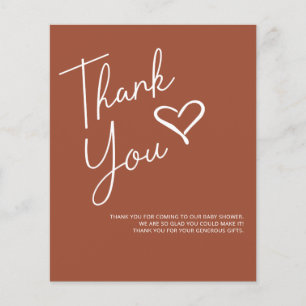 Chá de fraldas Terracotta De Orçamento Obrigado