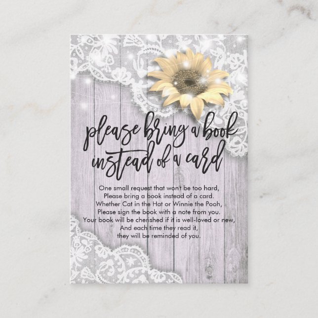 Chá de fraldas Traga um livro em vez de um cartão (Frente)