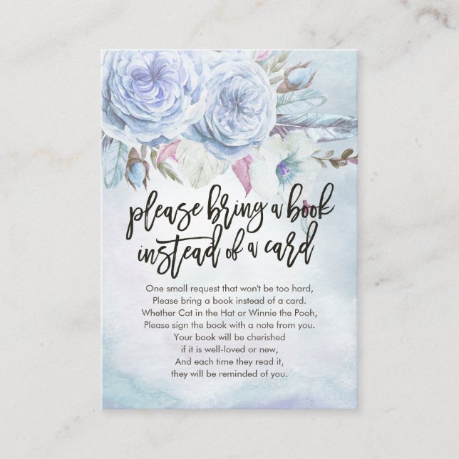 Chá de fraldas Traga um livro em vez de um cartão (Frente)