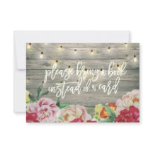 Chá de fraldas Traga um livro em vez de um cartão