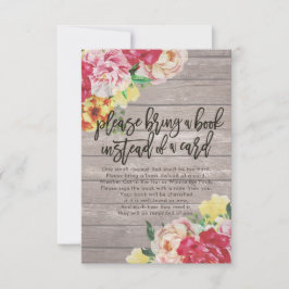 Chá de fraldas Traga um livro em vez de um cartão