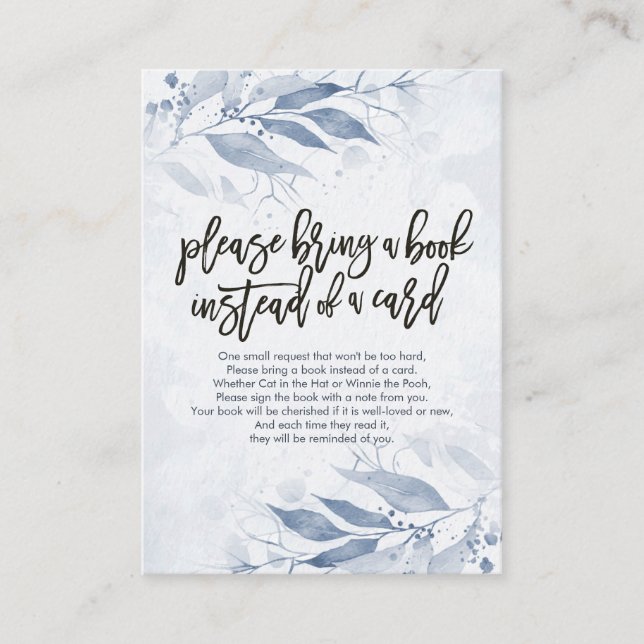Chá de fraldas Traga um livro em vez de um cartão (Frente)