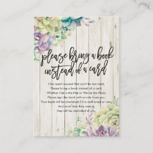 Chá de fraldas Traga um livro em vez de um cartão