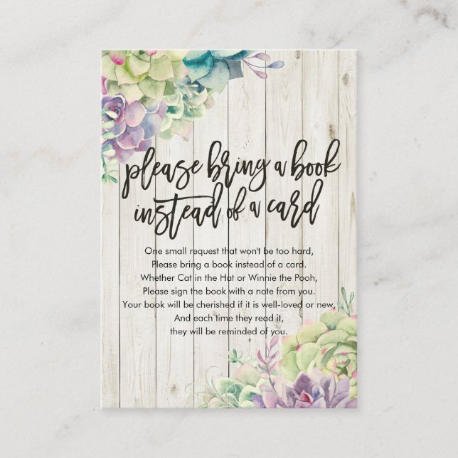 Chá de fraldas Traga um livro em vez de um cartão (Frente)