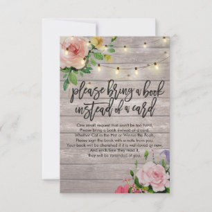 Chá de fraldas Traga um livro em vez de um cartão