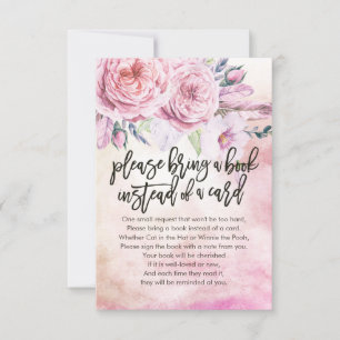 Chá de fraldas Traga um livro em vez de um cartão