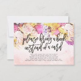 Chá de fraldas Traga um livro em vez de um cartão