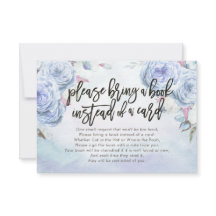 Chá de fraldas Traga um livro em vez de um cartão