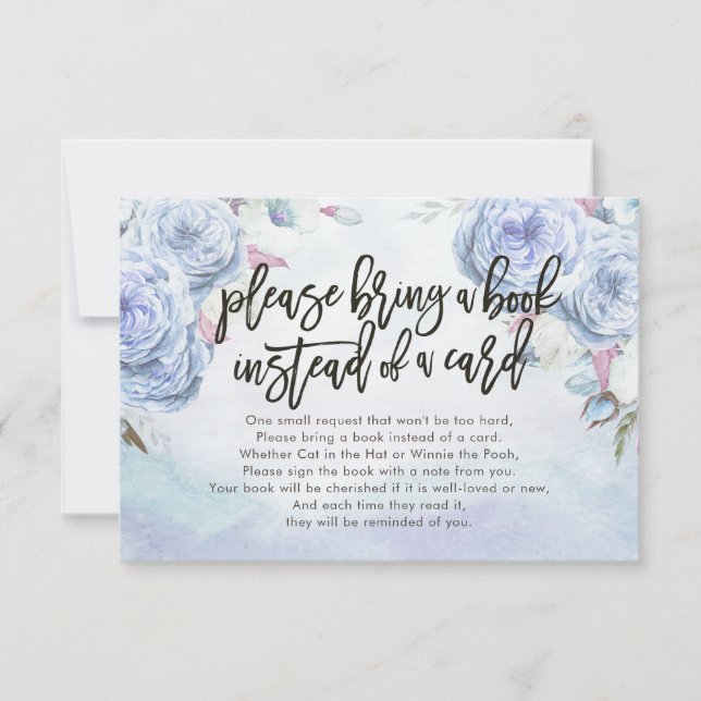 Chá de fraldas Traga um livro em vez de um cartão (Frente)