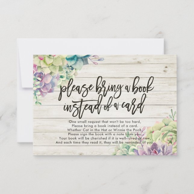 Chá de fraldas Traga um livro em vez de um cartão (Frente)