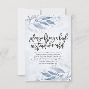 Chá de fraldas Traga um livro em vez de um cartão