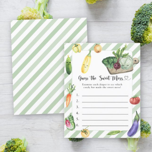 Chá de fraldas Veggie - Adivinha o jogo do Sweet M (Criador carregado)