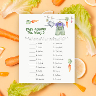 Chá de fraldas Veggie - bebê à volta do jogo mundi