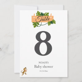 Chá de fraldas verde animal Safari