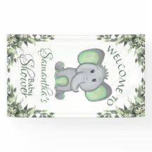 Chá de fraldas verde-elefante neutro por gêneros