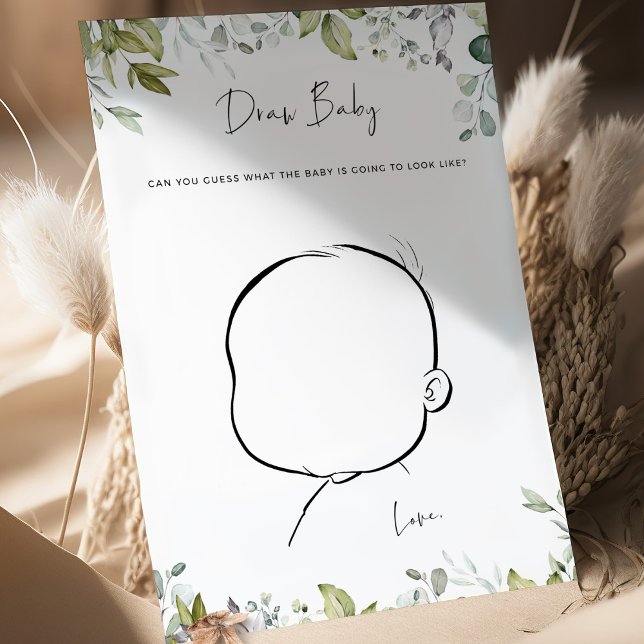 Chá de fraldas verde Jogo Desenhar Bebê (Criador carregado)