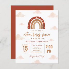 Chá de fraldas Virtual do Rainbow Terracotta Boho