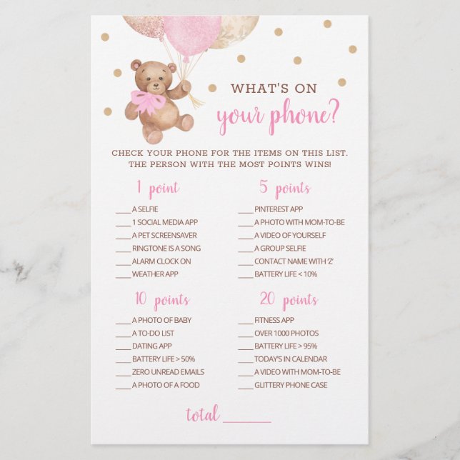 Chá de fraldas WHat no seu jogo telefônico (Frente)