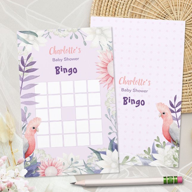 Chá de fraldas Whimsso Encantado Bingo Lavanda (Enchanted Lavender Whimsical Baby Shower Bingo ©Susanne Sachers - Sunny Mind 🌞)