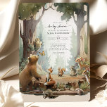 Chá de fraldas Woodland, comece a aventura<br><div class="desc">Apresentando o Convite de festas do Chá de fraldas Woodland! Este adorável convite apresenta uma encantadora cena florestal com um urso fofo, borboleta, veado, raposa, esquilo, guaxinim, ouriço e coruja. Nosso convite é personalizável, para que você possa facilmente editar o texto para ajustado dos detalhes da sua parte. Escolha entre...</div>