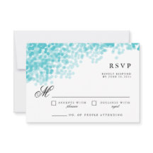 Chá de luz turquesa | Placa de resposta RSVP Bonit