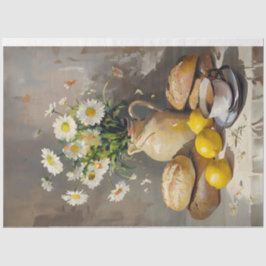 Chá de Manhã com Papel Tecido de Decoupage de Dais