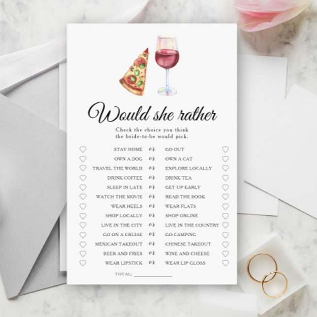 Chá de noiva de Pizza e Vinho Ela preferiria (Criador carregado)