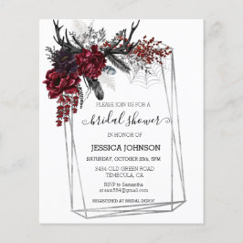 Chá de Noiva Floral Boho Halloween Aquarela